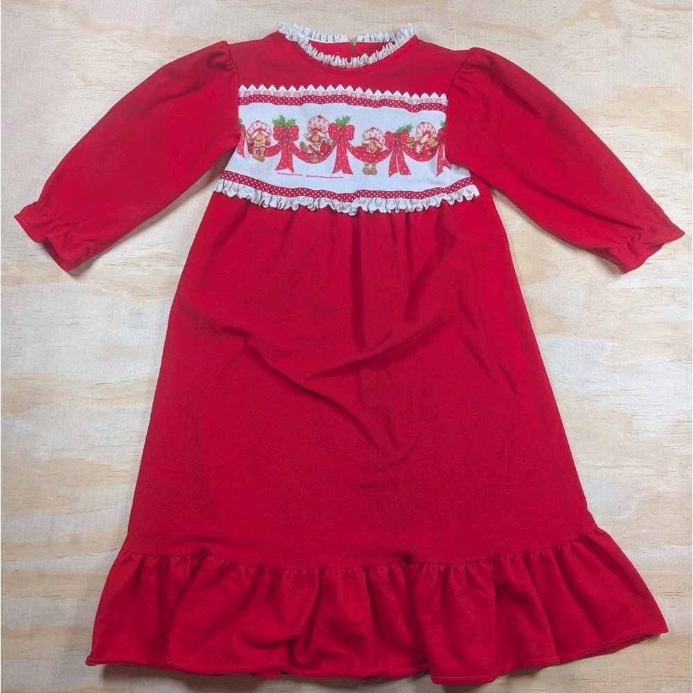 Vintage Girls 5/6 80s Strawberry Shortcake Nightgown Pajamas American Greetings